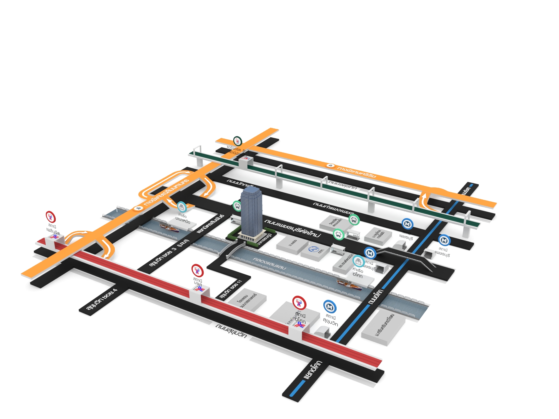 map-3d-2-58 - Thanapoom Tower fulfills your essential business needs ...